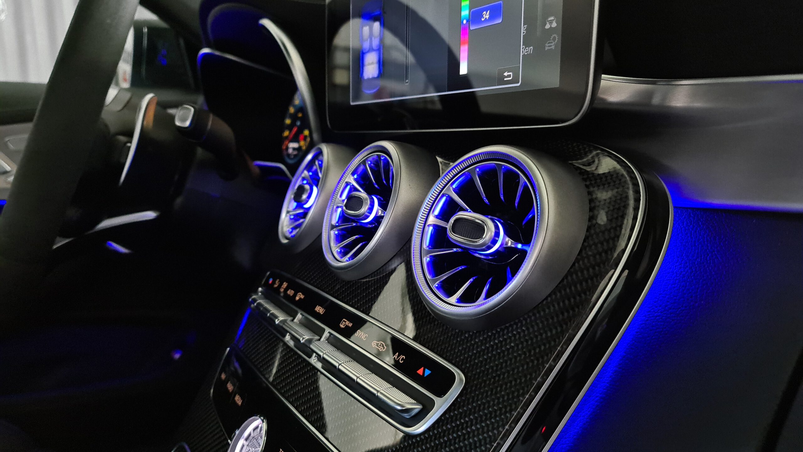 Für Mercedes Benz C Glc Klasse W205 X253 Echte Kohlefaser Innenraum Auto  Styling Zubehör Zentrale Steuerung Dekoration Aufkleber - Automotive  Interieur S