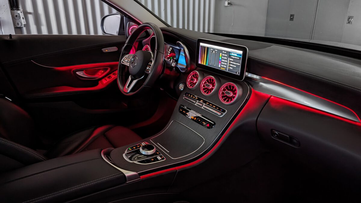 Mercedes GLC C-Klasse MOPF MBUX 64 Farben Ambientebeleuchtung Nachrüstung