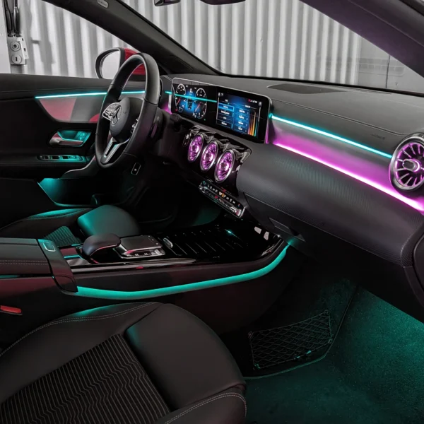 Ambientebeleuchtung für Mercedes CLA C118 X118 mit 64 Farben inkl. Einbau (Nachrüstung)
