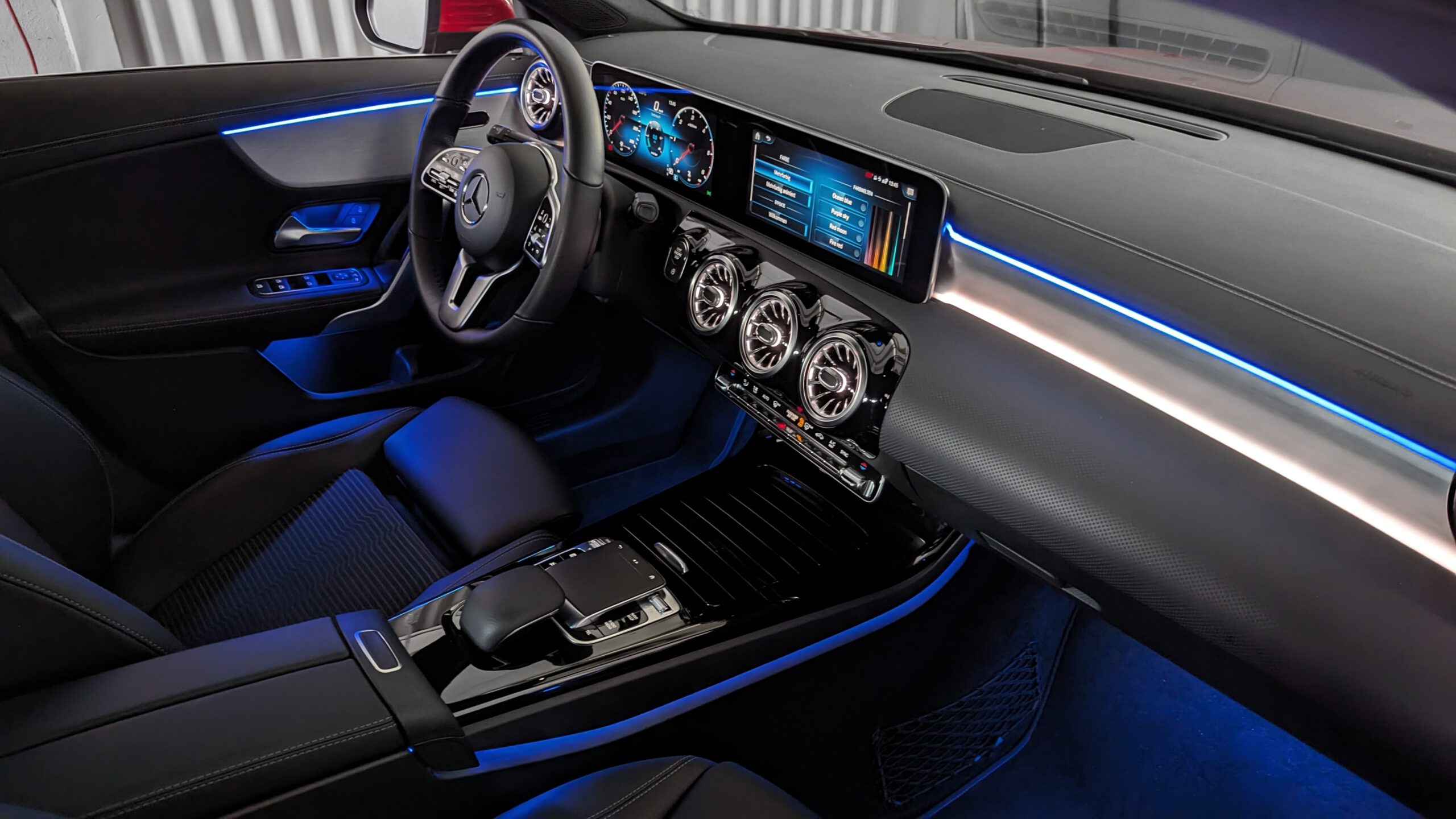 Blau LED Streifen Auto Innenraum Mittelkonsole Ambientebeleuchtung  Lichtleiste