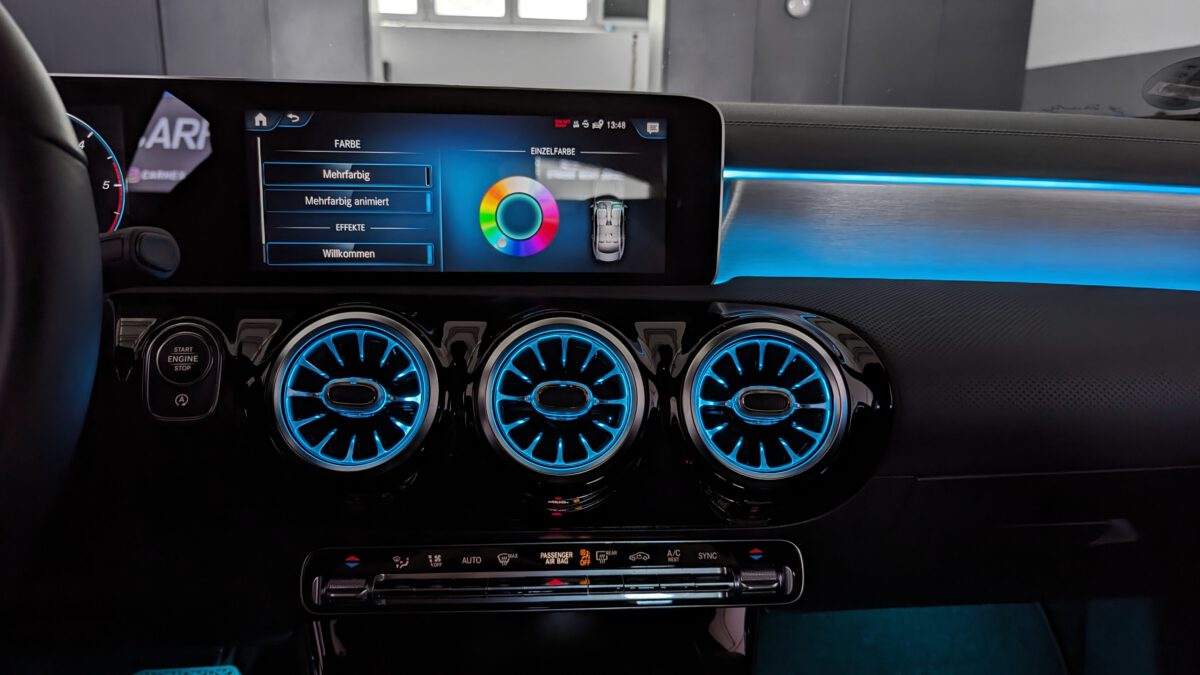 Ambientebeleuchtung für Mercedes A-Klasse W177 64 Farben inkl. Einbau (Nachrüstung) – Bild 15