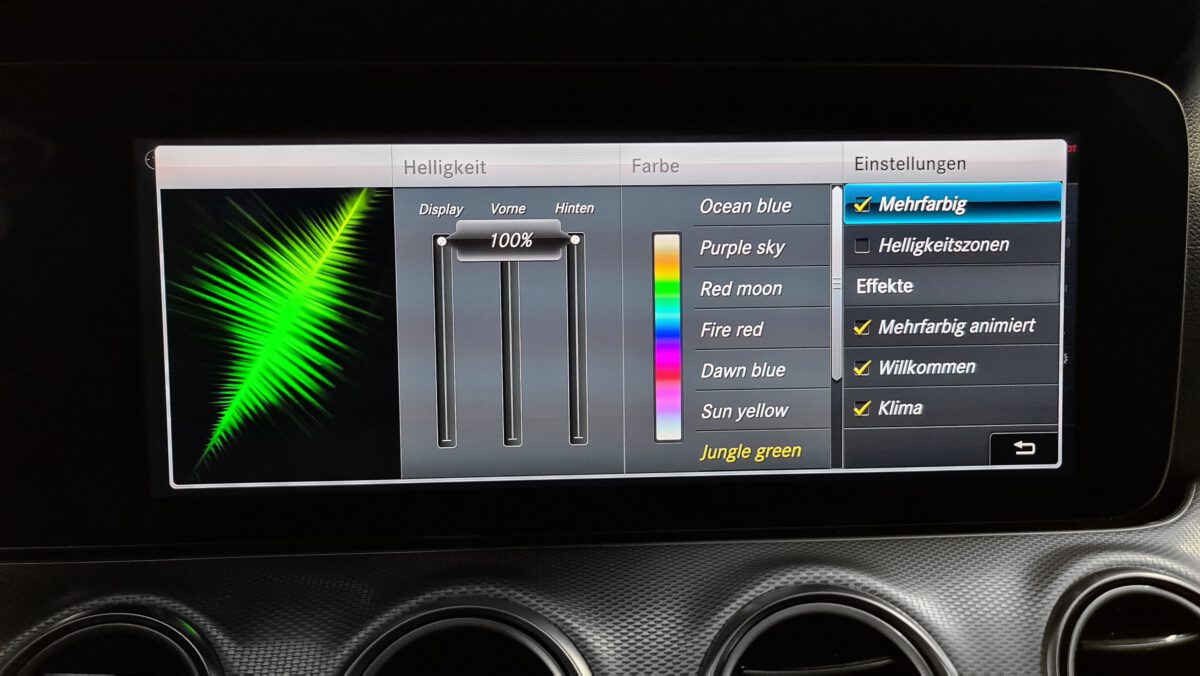Mercedes E-Klasse W213 Ambientebeleuchtung Premium nachrüsten und codieren