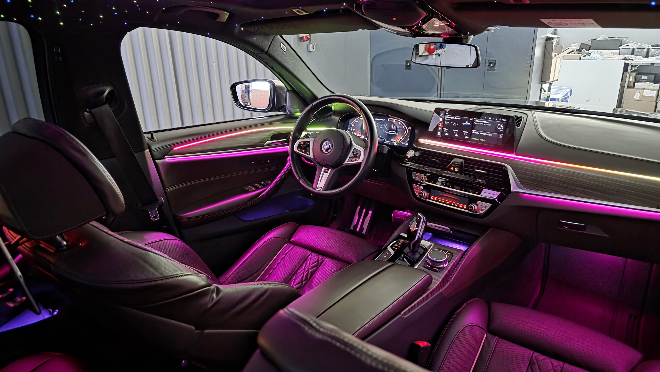 bmw_5er_g30_g31_ambientebeleuchtung_sternenhimmel_nachrüsten_led_innenbeleuchtung_carhex_8 Ambientebeleuchtung für BMW 5er G30 G31 inkl. Einbau (Nachrüstung) – Bild 1