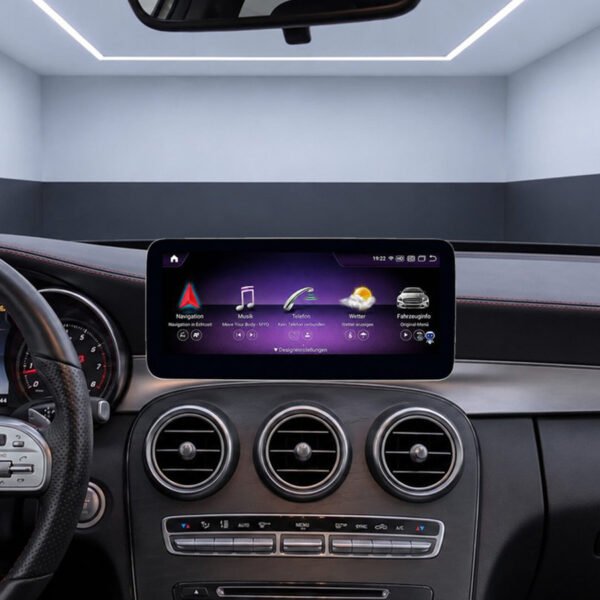 Android-Navigation (+ Apple-CarPlay) Touch für Mercedes C-Klasse W205 (inkl. Einbau)