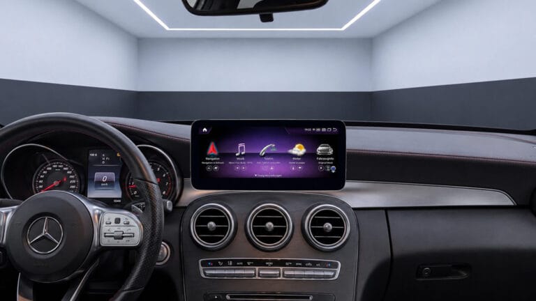 Android-Navigation (+ Apple-CarPlay) Touch für Mercedes C-Klasse W205 S205 (inkl. Einbau)