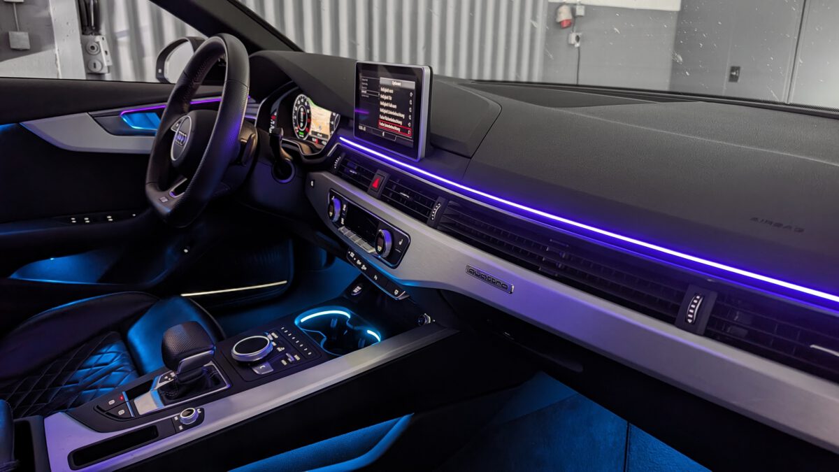 audi_a4_b9_a5_f5_ambientebeleuchtung_mehrfarbig_mmi_nachrüstung_led_innenbeleuchtung_rgb_5 Ambientebeleuchtung für Audi A4 S4 B9 inkl. Einbau (Nachrüstung) – Bild 14