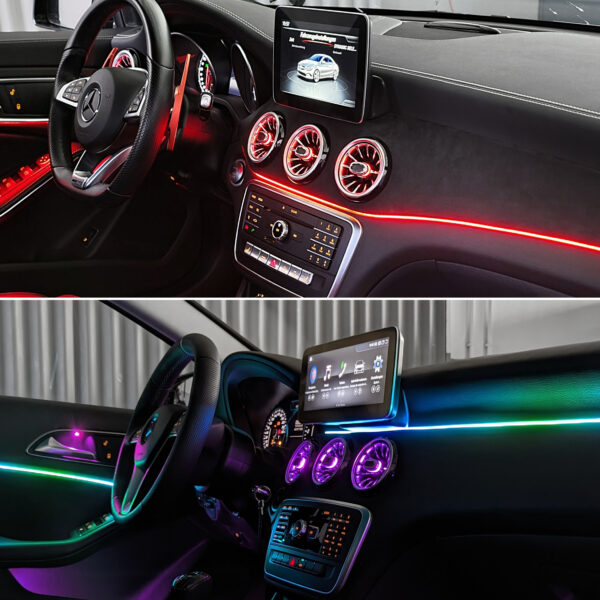 Nachrüstung Ambientebeleuchtung mit Dynamic-Mode in der Mercedes A-Klasse CLA W176 C117