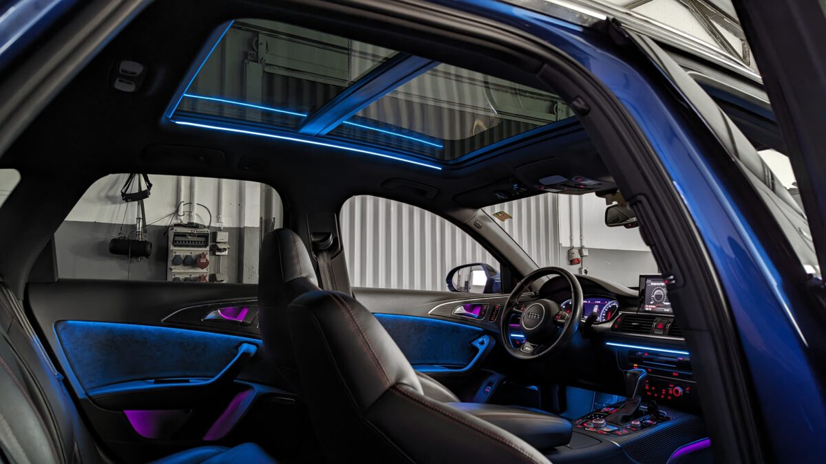 Ambientebeleuchtung für Audi A6 C7/4G inkl. Einbau (Nachrüstung) – Bild 3