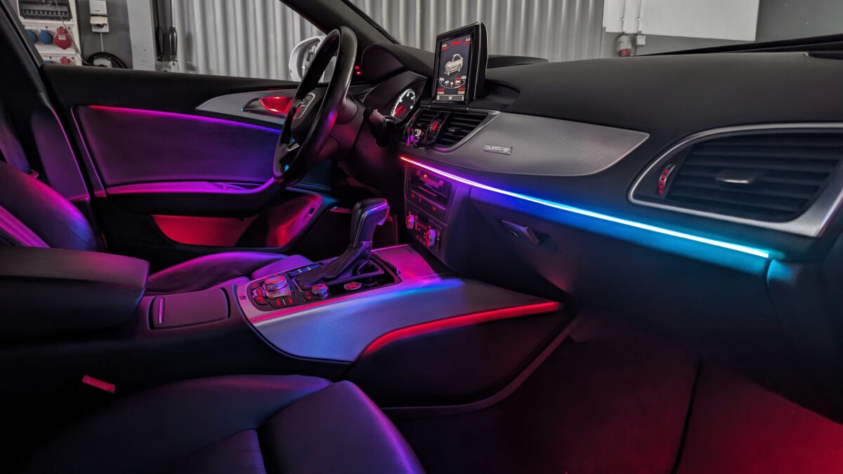 Ambientebeleuchtung für Audi A6 C7/4G inkl. Einbau (Nachrüstung) – Bild 4
