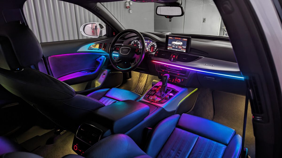 Ambientebeleuchtung für Audi A6 C7/4G inkl. Einbau (Nachrüstung) – Bild 6