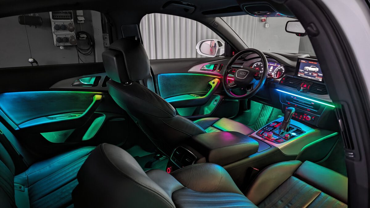 Ambientebeleuchtung für Audi A6 C7/4G inkl. Einbau (Nachrüstung) – Bild 2