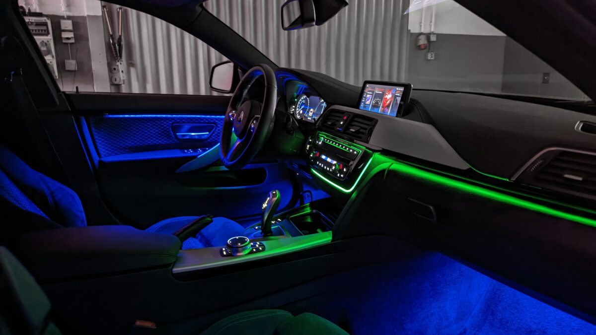 Ambientebeleuchtung für BMW 4er F32 F33 F36 (iDrive-Steuerung) inkl. Einbau – Bild 5