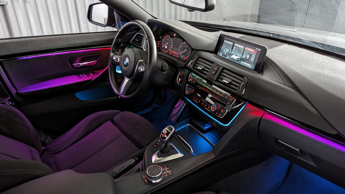 Ambientebeleuchtung für BMW M3 F80 (iDrive-Steuerung) inkl. Einbau – Bild 8