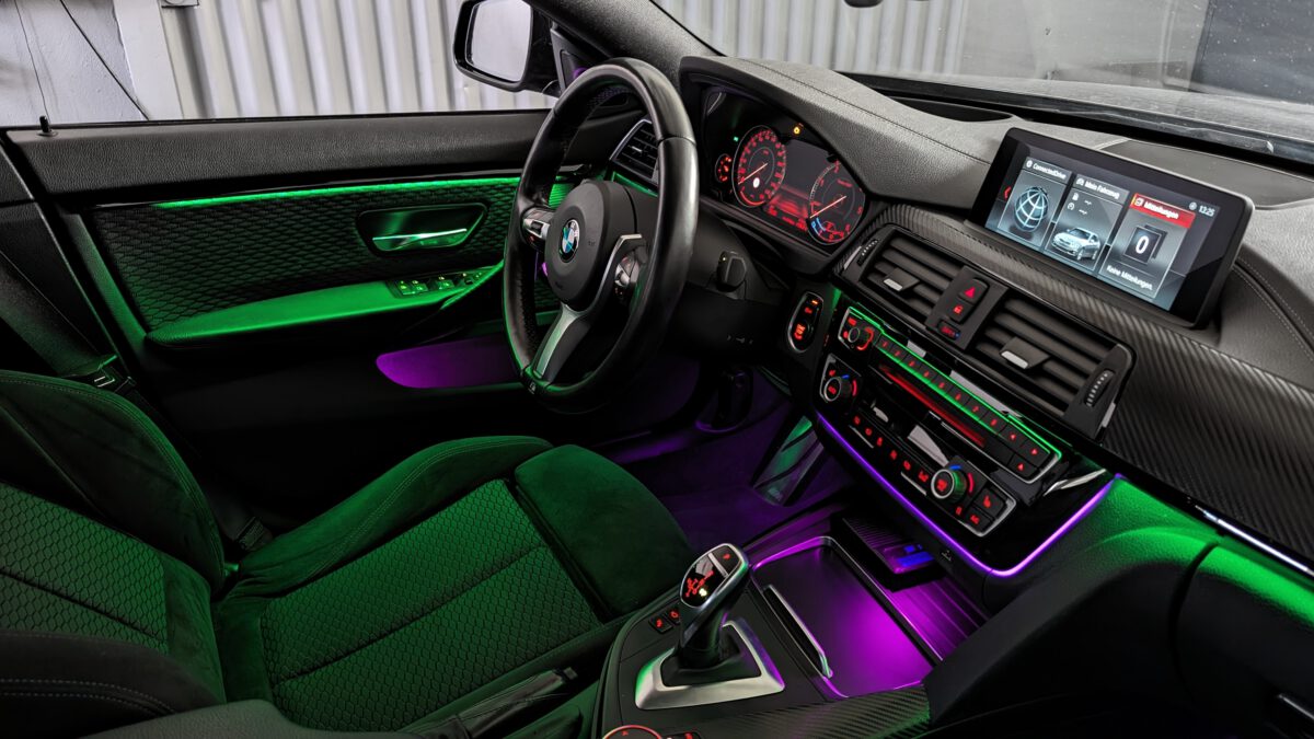 Ambientebeleuchtung für BMW M3 F80 (iDrive-Steuerung) inkl. Einbau – Bild 6