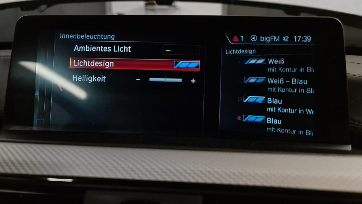 Ambientebeleuchtung nachrüsten im BMW 4er M4 mit iDrive-Steuerung