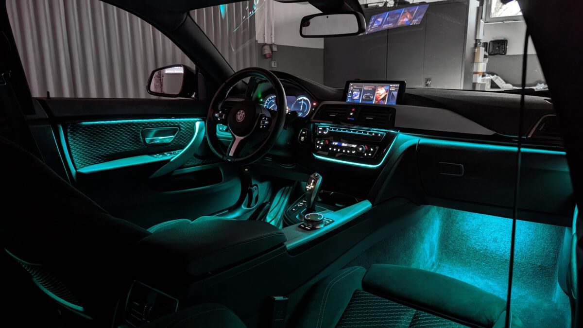 Ambientebeleuchtung für BMW 3er F30 F31 F34 (iDrive-Steuerung) inkl. Einbau – Bild 7