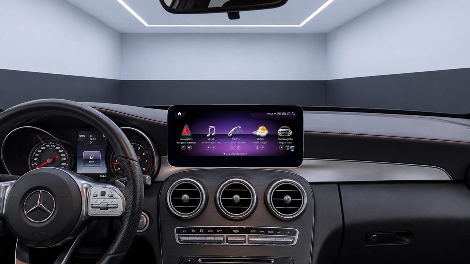 Android-Navigation (+ Apple-CarPlay) Touch für Mercedes GLC X253 (inkl. Einbau)
