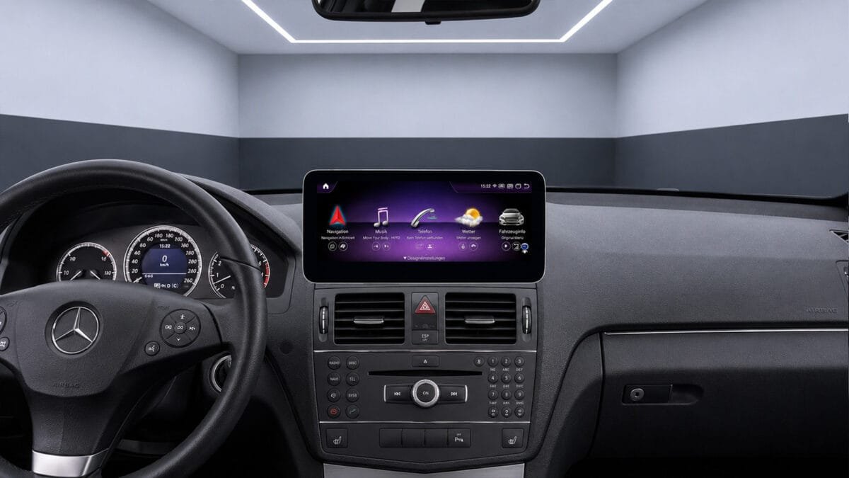 Android-Navigation (+ Apple-CarPlay) Touch für Mercedes C-Klasse W204 (inkl. Einbau) – Ansicht 6