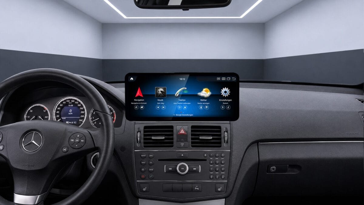 Android-Navigation (+ Apple-CarPlay) Touch für Mercedes C-Klasse W204 (inkl. Einbau) – Ansicht 2