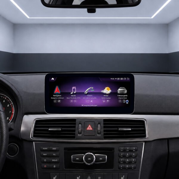 Android-Navigation (+ Apple-CarPlay) Touch für Mercedes C-Klasse W204 (inkl. Einbau)
