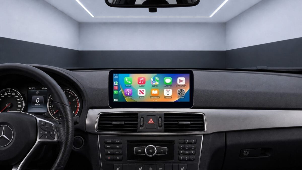 Android-Navigation (+ Apple-CarPlay) Touch für Mercedes C-Klasse W204 (inkl. Einbau) – Ansicht 4