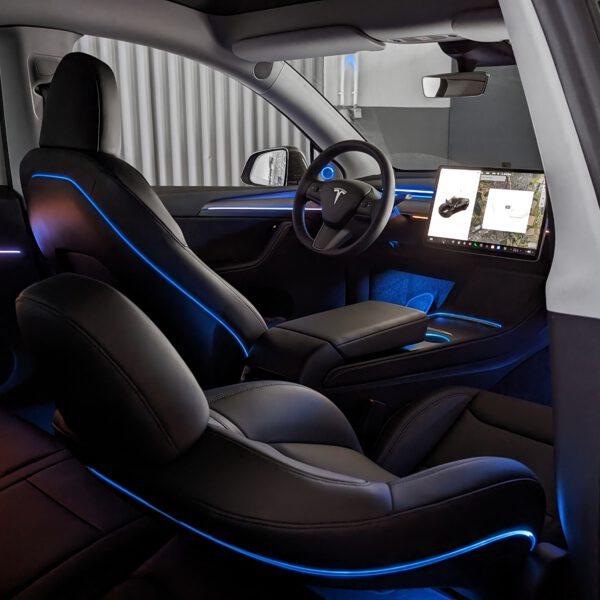 Tesla Model 3 & Model Y Ambientebeleuchtung mit Gravur-Leisten und Dynamic-Mode