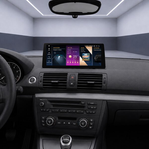 Android-Navigation V2 (Black-Frame & CarPlay) Touch für BMW 1er E81 E82 E87 E88 – Ansicht 2