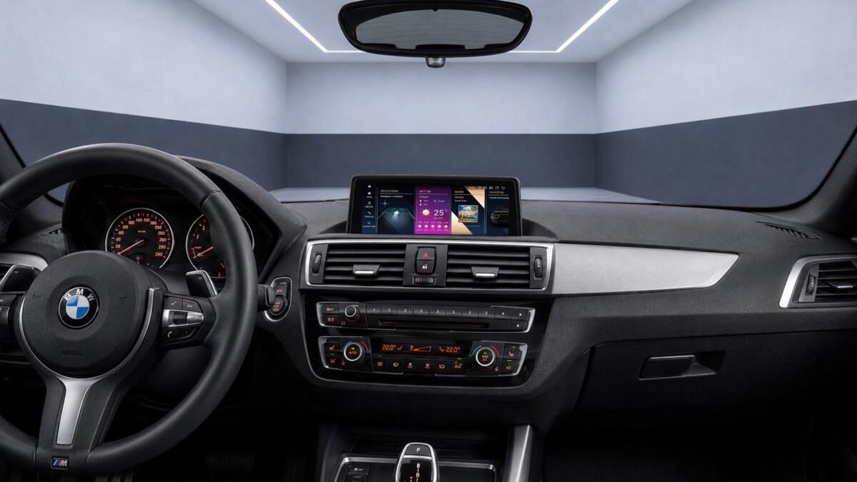 Android-Navigation V2 (Black-Frame & CarPlay) Touch für BMW 1er F20 F21 – Ansicht 2