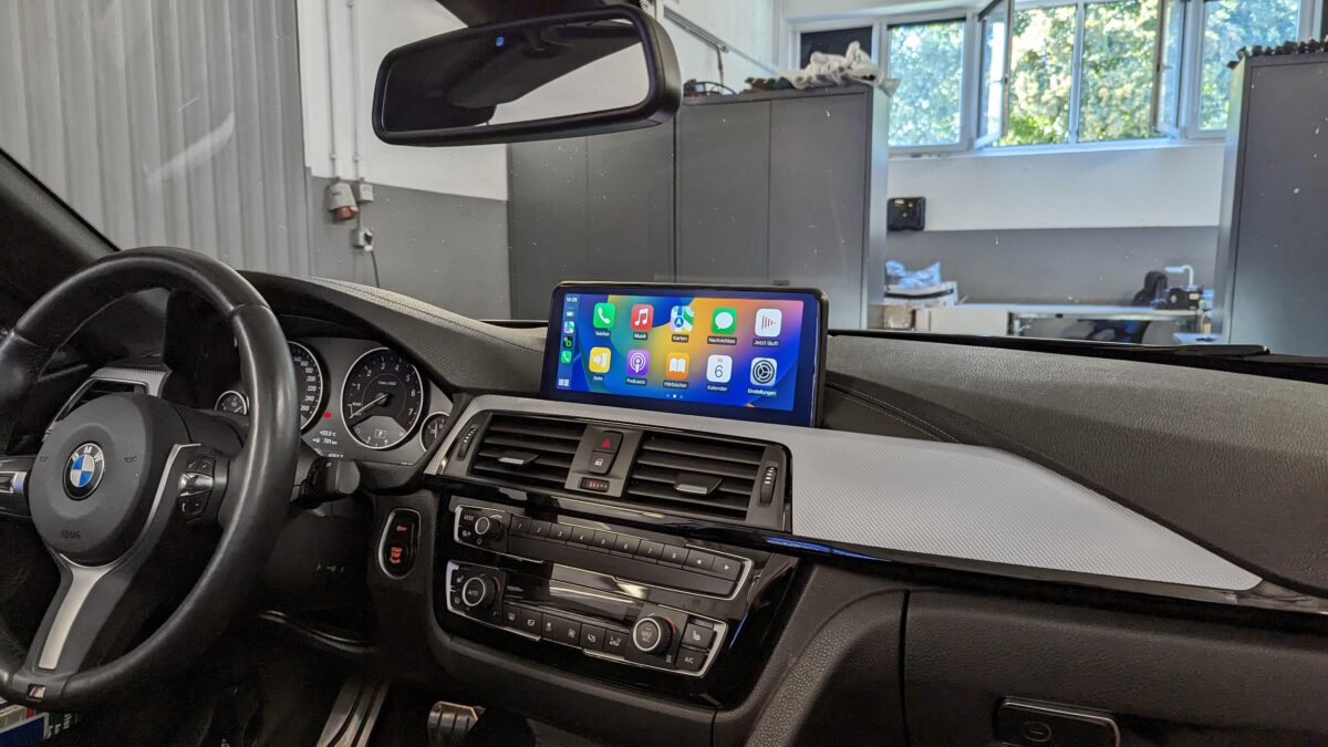 Android-Navigation V2 (Black-Frame & CarPlay) Touch für BMW 3er F30 F31 F34 – Bild 2