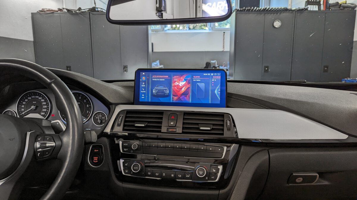 Android-Navigation V2 (Black-Frame & CarPlay) Touch für BMW 3er F30 F31 F34 – Bild 4