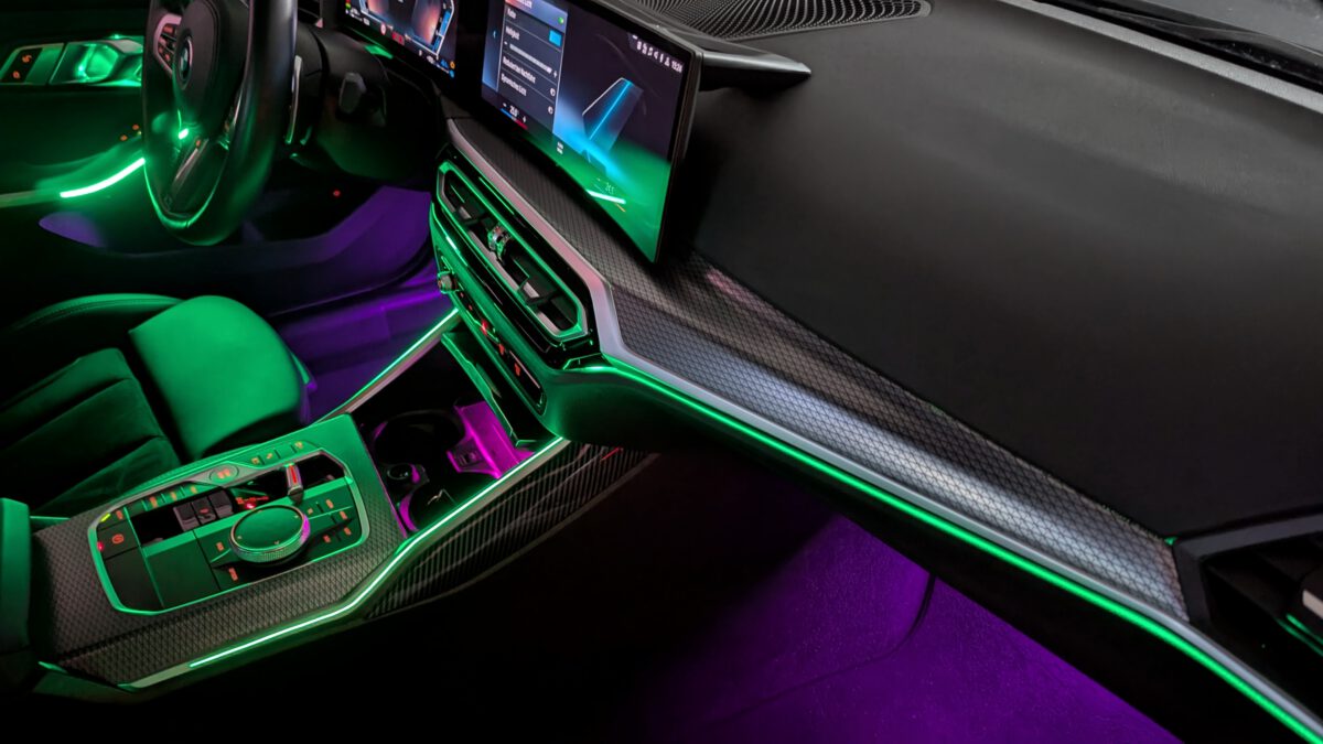 bmw_3er_m3_g20_g21_g80_ambientebeleuchtung_led_nachrüstung_innenbeleuchtung_1 Ambientebeleuchtung für BMW 3er G20 G21 (iDrive-Steuerung) inkl. Einbau – Bild 2