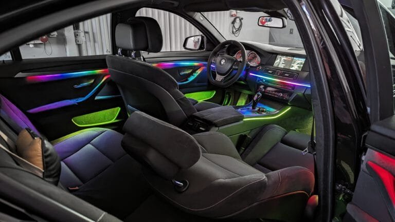 Ambientebeleuchtung für BMW 5er F10 F11 F07 (iDrive-Steuerung) inkl. Einbau