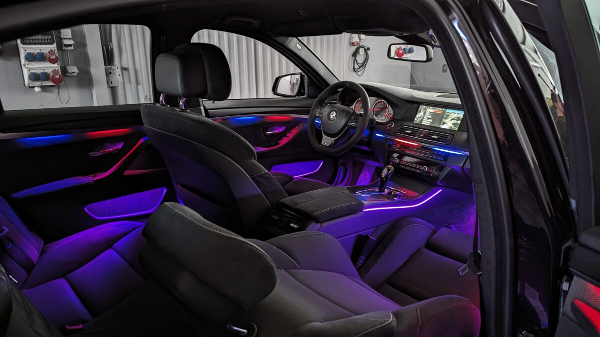 Ambientebeleuchtung für BMW 5er F10 F11 F07 (iDrive-Steuerung) inkl. Einbau – Bild 5