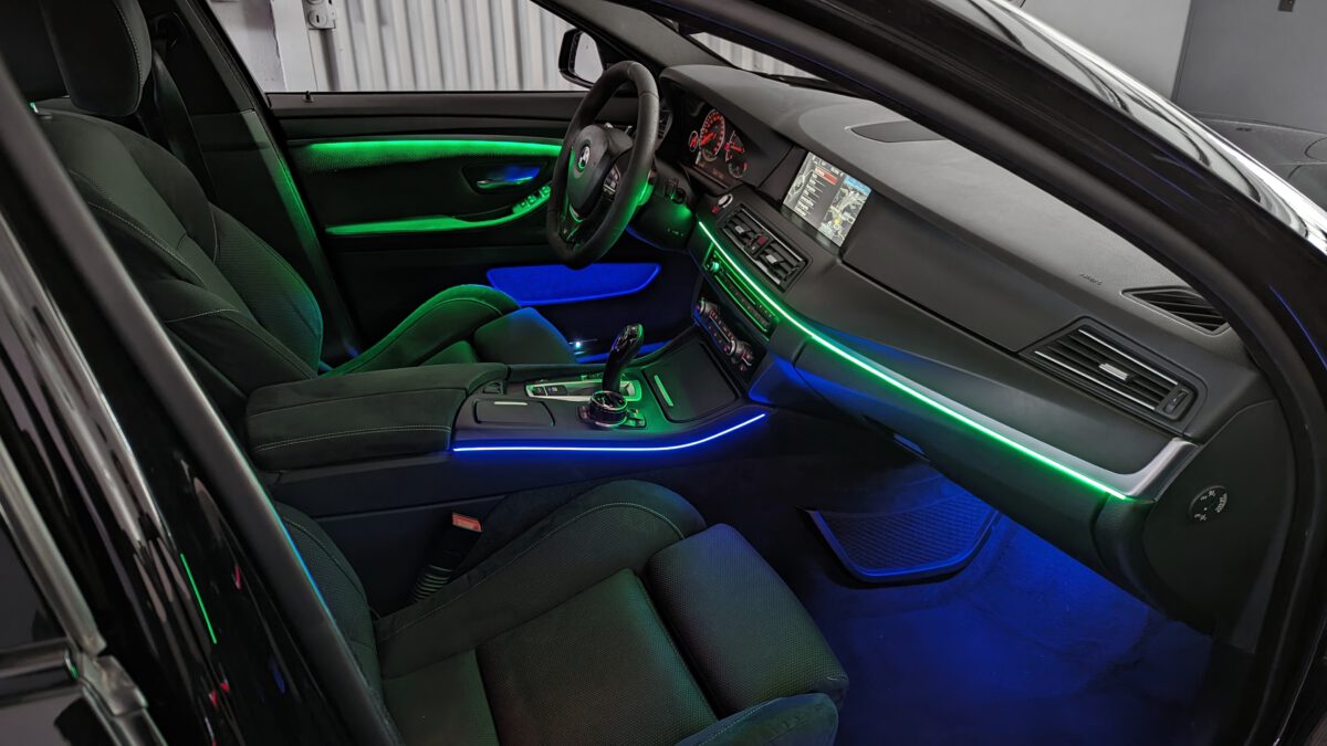 Ambientebeleuchtung für BMW 5er F10 F11 F07 (iDrive-Steuerung) inkl. Einbau – Bild 6