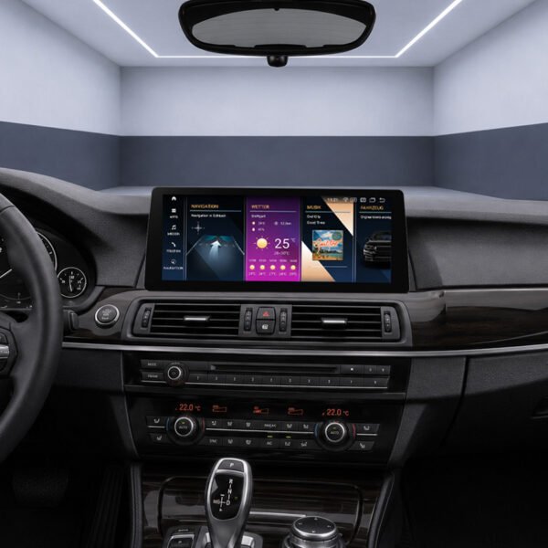 Android-Navigation V2 (Black-Frame & CarPlay) Touch für BMW 5er F10 F11 – Ansicht 2