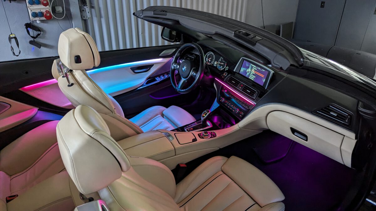 bmw_6er_f06_f12_f13_m6_ambientebeleuchtung_led_innenbeleuchtung_nachrüstung_1 Ambientebeleuchtung für BMW M6 F06 F12 F13 (iDrive-Steuerung) inkl. Einbau – Bild 1