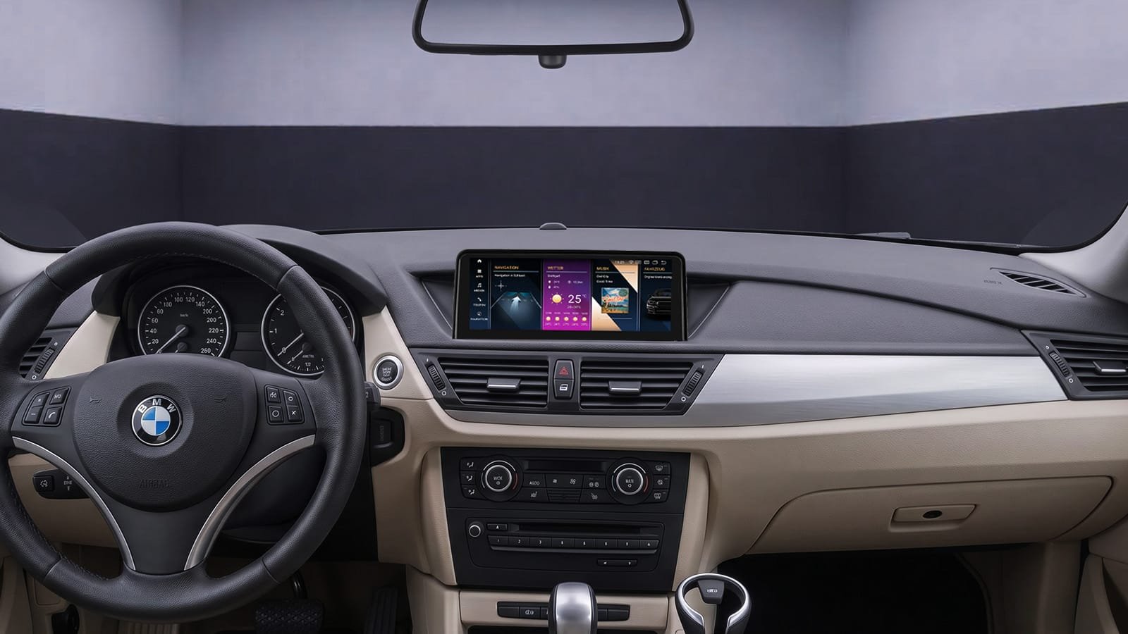 Android-Navigation V2 (Black-Frame & CarPlay) Touch für BMW X1 E84