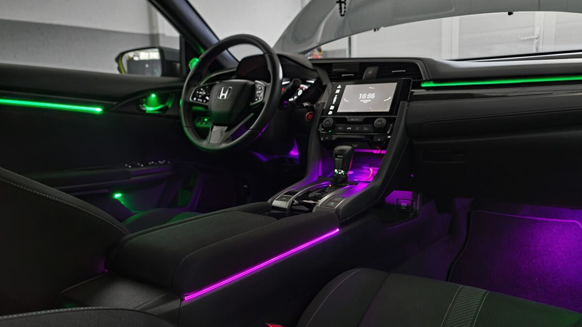Ambientebeleuchtung nachrüsten im Honda Civic LED
