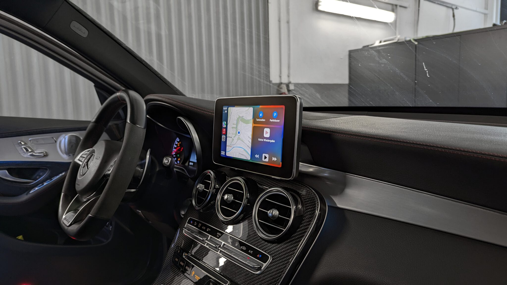 AppleCarPlay & AndroidAuto + Einbau für Mercedes GLC X253 CarHex