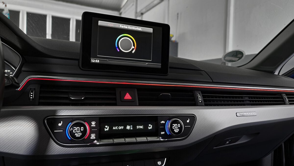 Audi A4 A5 Ambientebeleuchtung erweitern Armaturleiste/Konturlinie