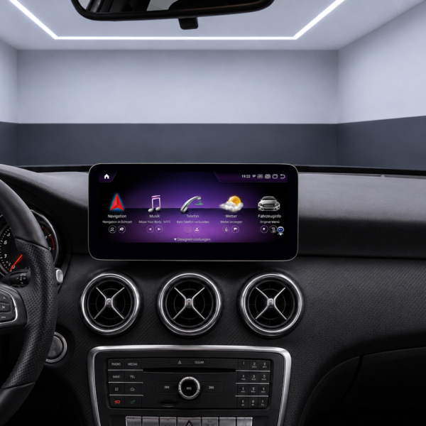 Android-Navigation (+ Apple-CarPlay) Touch für Mercedes A-Klasse W176 (inkl. Einbau)