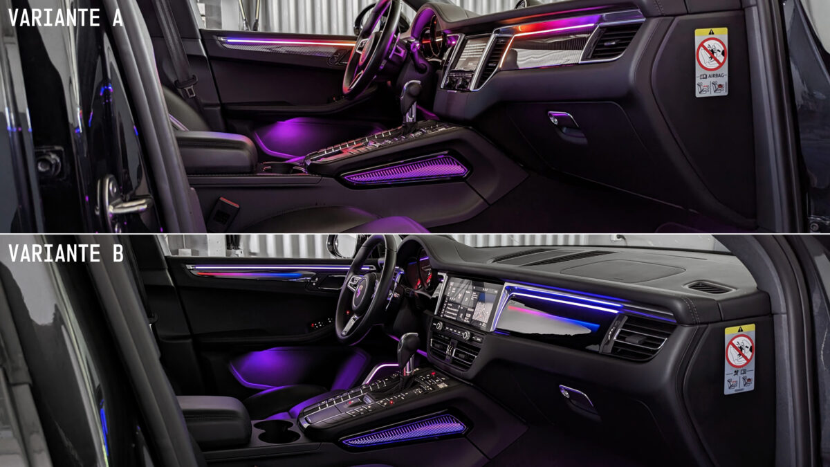 Ambientebeleuchtung für Porsche Macan (2018 - 2023) inkl. Einbau (Nachrüstung) – Bild 4