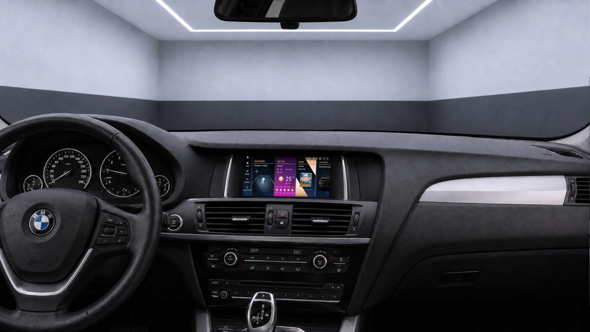 Android-Navigation V2 (Black-Frame & CarPlay) Touch für BMW X3 F25 – Ansicht 2