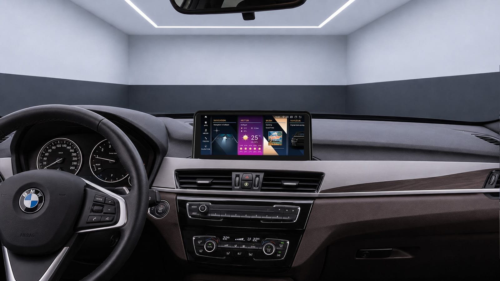 Android-Navigation V2 (Black-Frame & CarPlay) Touch für BMW X1 F48