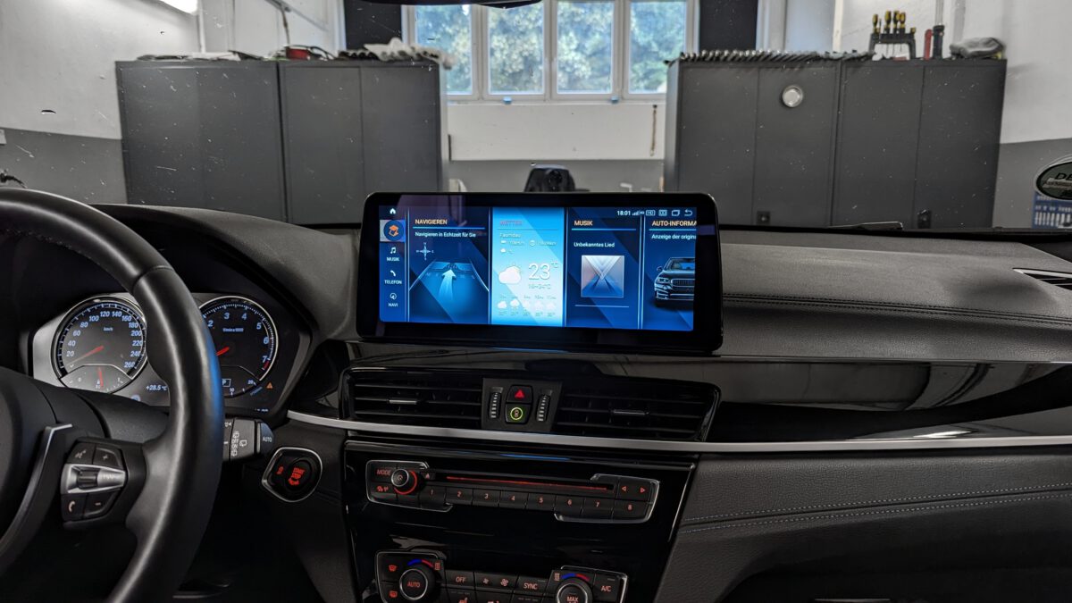 Android-Navigation V2 (Black-Frame & CarPlay) Touch für BMW X1 F48 – Bild 5