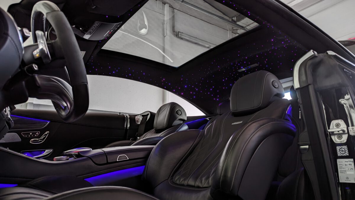 mercedes_e-klasse_w212_s212_coupe_c207_sternenhimmel_led_nachrüsten_innenbeleuchtung_3 Sternenhimmel LED für Mercedes S-Klasse Coupe C217 inkl. Einbau (Nachrüstung) – Bild 2
