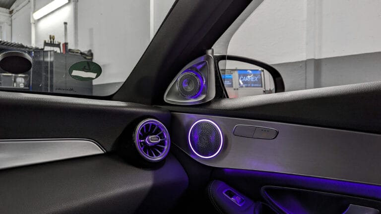 4D Hochtöner-Beleuchtung für Mercedes C-Klasse W205 inkl. Einbau (Nachrüstung)