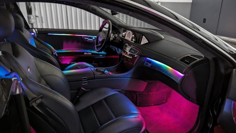 Ambientebeleuchtung für Mercedes CL C216 64 Farben inkl. Einbau (Nachrüstung)