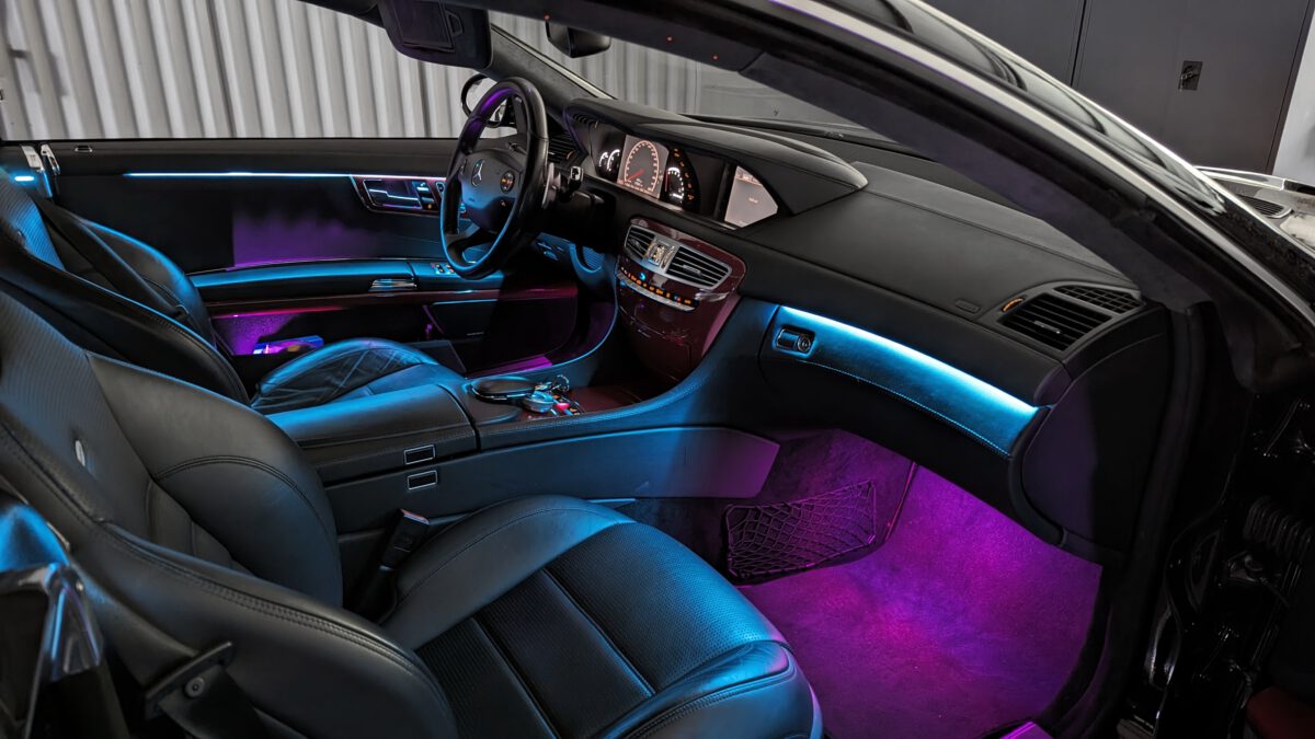 Ambientebeleuchtung für Mercedes CL C216 64 Farben inkl. Einbau (Nachrüstung) – Bild 2