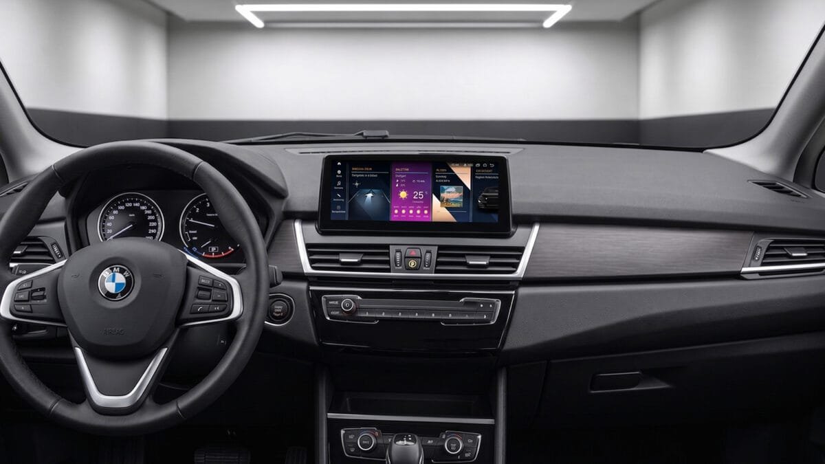 Android-Navigation V2 (Black-Frame & CarPlay) Touch für BMW 2er GT F45 F46 – Ansicht 4